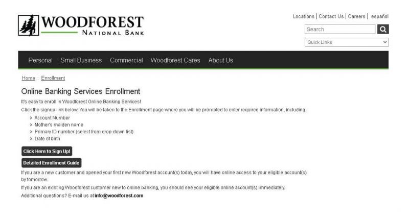 woodforest national bank enroll guide