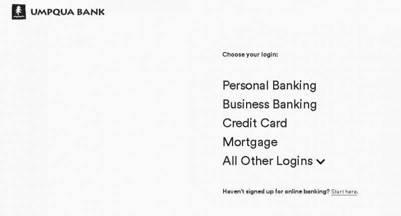 Umpqua Bank Login Process