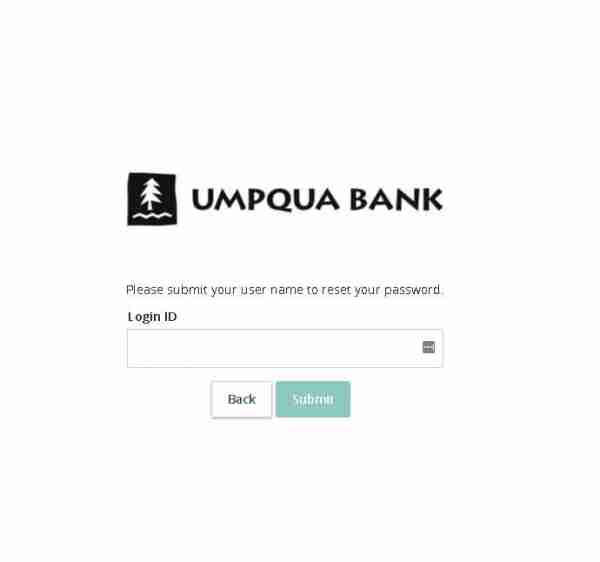 Umpqua Forgot Password