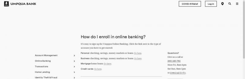 how do i enroll in online banking Umpqua Bank