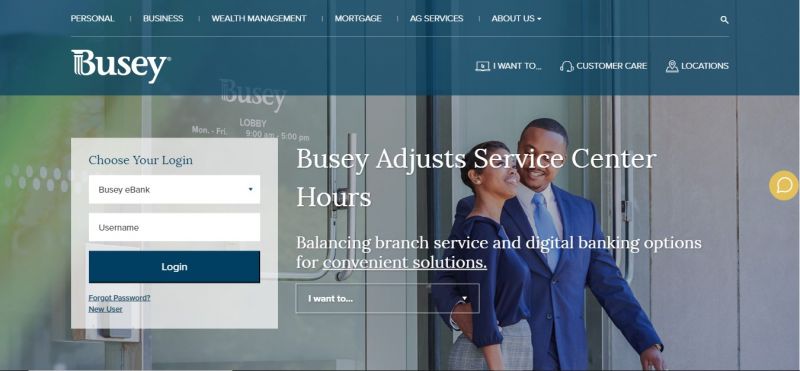 Busey Bank Homepage