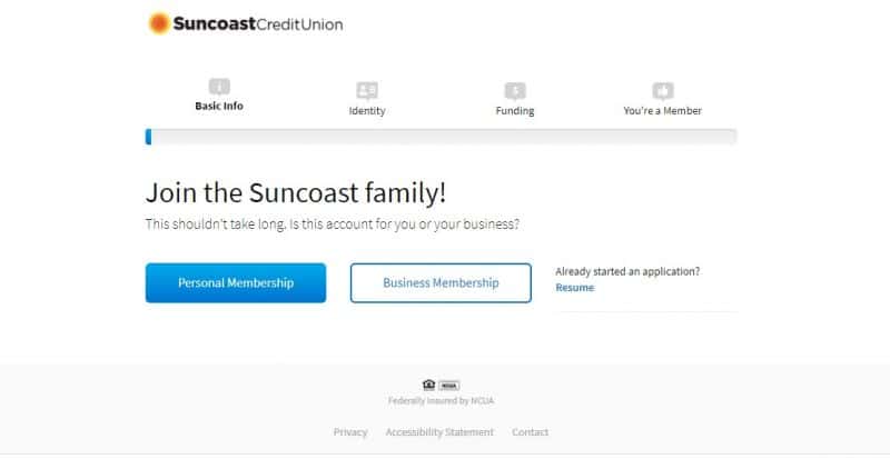 Suncoast Credit Union Enrollment