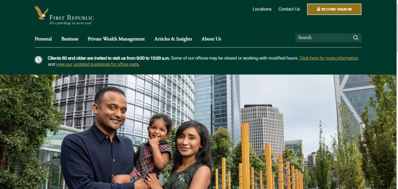 First Republic bank Homepage