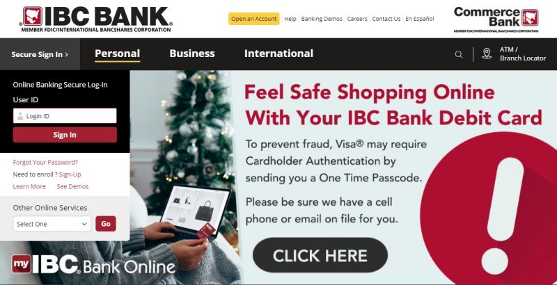 IBC bank HomePage