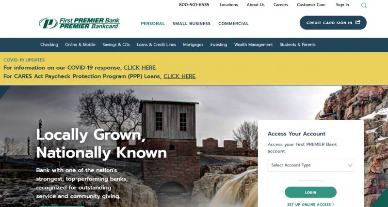 First Premier Bank HomePage