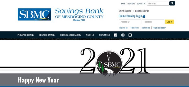 Savings Bank of Mendocino County HomePage