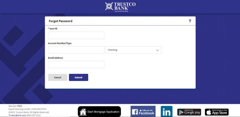 Trustco Bank ForgotPassword