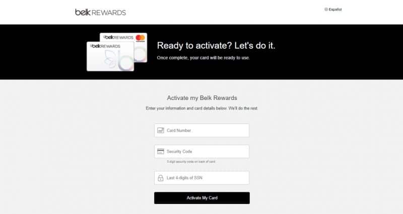 Belk Credit Card Activation