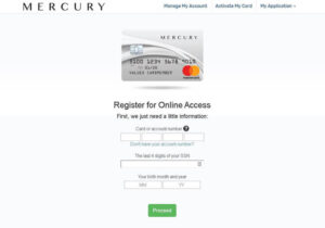mercury credit card login